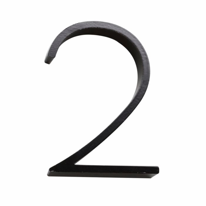 Sandleford 120mm Black Slimline House Number 2