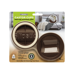 Slipstick Chocolate Castor Cup Gripper - 4 Set