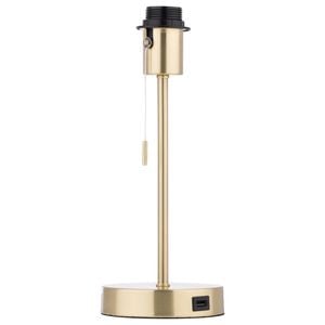 Verve Design Iona Lamp Base With USB-A Port - Brass Finish