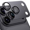Tough On iPhone 18 Pro / 17 Pro Matte Metal Camera Lens Protector Tempered Glass Aluminium Alloy Black Titanium