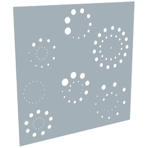ProtectorAl 300-1200mm x 300-1200mm Silver Matte/Gloss White Fireworks Unframed Composite Deco Panel
