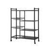 Artiss 4-tier Kitchen Rack Microwave Bakers Storage Shelf With 3 Baskets Wheels