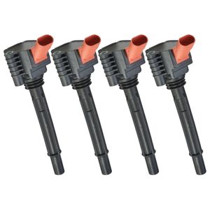 Set of 4 SWAN Ignition Coils for Fiat 500X Pop 2016-2018 1.4L Turbo with Red Plug