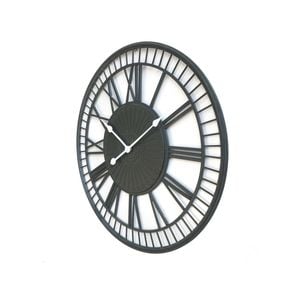Large Metal Wall Clock - Tuscany - Charcoal