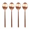 Argon Tableware Stainless Steel Dessert Spoons - 20cm - 8x Durable Rust Resistant Stainless Steel Dishwasher Safe Flatware Set