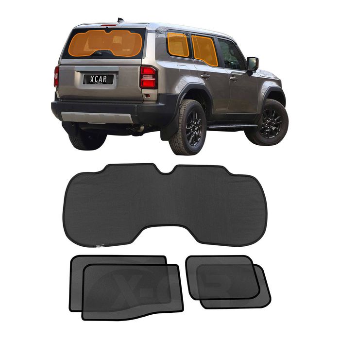 Window Sun Shades For Toyota Prado 250 With-rear-view Mirror Camera 2024-onwards Car Uv Protection Windscreen Blind Mesh