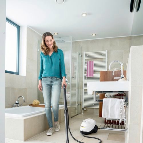SC 3
  with floor kit steam cleaning bathroom tile