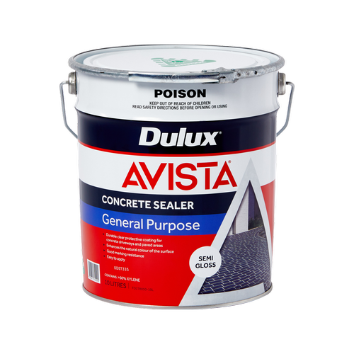 Dulux Avista 10L Semi Gloss General Purpose Concrete Sealer - Bunnings ...