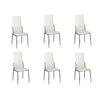 vidaXL Dining Chairs 6 pcs White Faux Leather