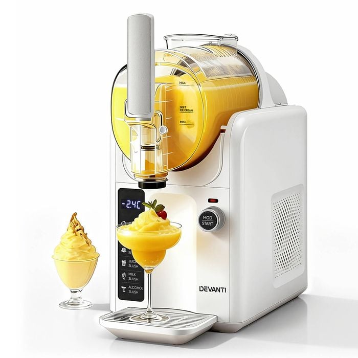Devanti Slushie Machine Ice Cream Maker 2L White