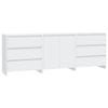 vidaXL Sideboard 3 Piece White Engineered Wood Storage Home Organiser Buffet