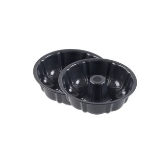 2x Bakers Secret Fluted Ring Cake Pan Non Stick Heavy Duty Even Heat 25.5cm