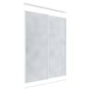 Lugna 2400 x 1201 - 1800mm White Mirror Wardrobe Double Sliding Doors