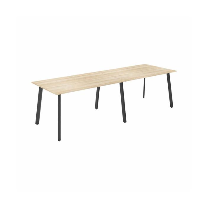 Olg Flare Bar Leaner 4 Leg Black Frame New Oak Ravine Top L1800mm X W1200mm