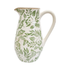 Lvd Enchanted Ceramic Floral Jug/pitcher Kitchen Decor 19x15x25.5cm Green