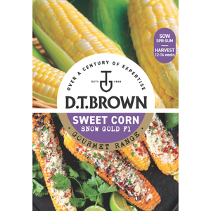 D.T. Brown Gourmet Sweet Corn Snow Gold F1 Seeds