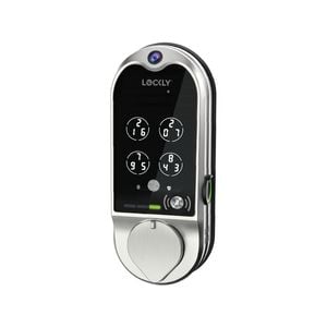Lockly Satin Nickel Vision Smart Lock Deadbolt With Video Doorbell