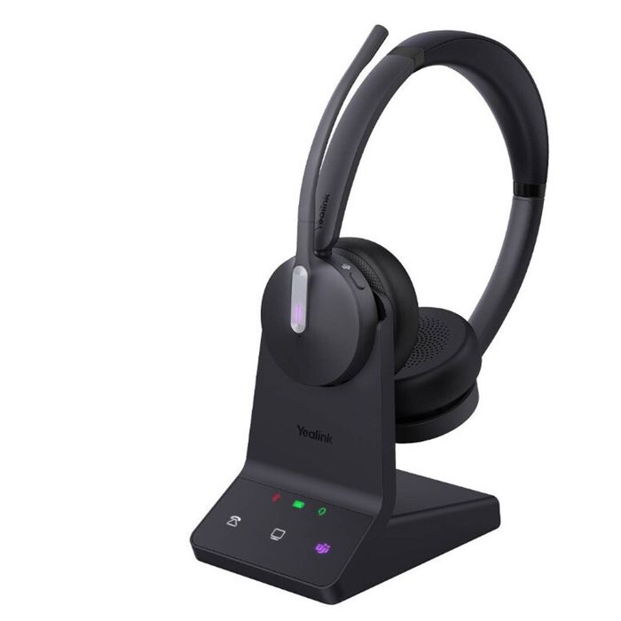 Yealink WH64 Hybrid Headset with Charging Stand, DECT Wireless Bluetooth Teams Headset