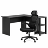 Artiss Office Desk and Chair Set L Shaped Computer Desk 136cm Ergonomic Mesh Office Chair