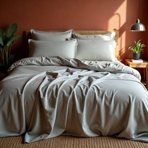 Royal Comfort Bamboo Cotton Bed Set Dove King