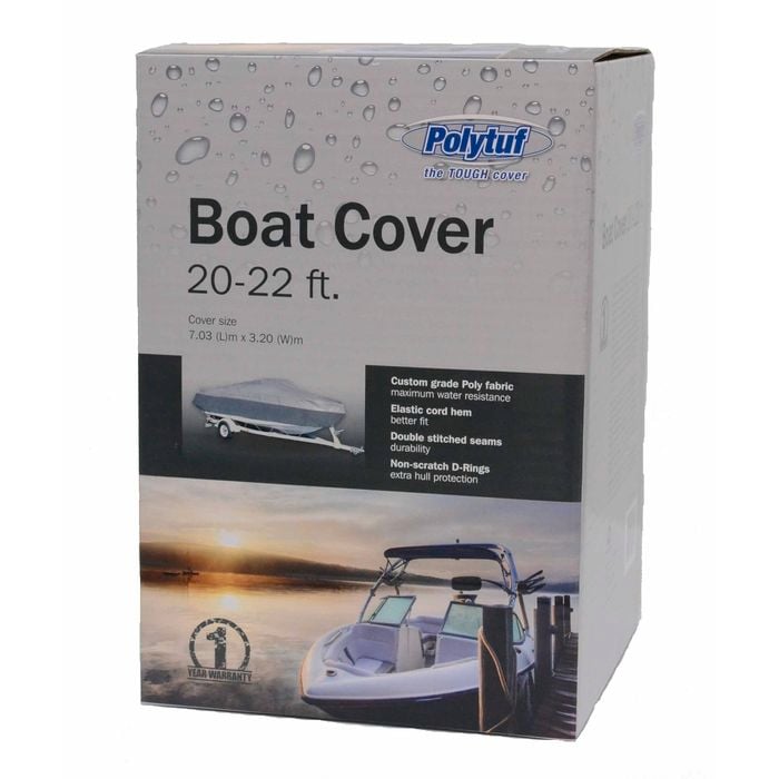Polytuf 20-22ft Silver Boat Cover