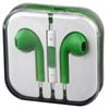 Handsfree Headphone Earphone w/ Mic 3.5mm Connector Jack - Green