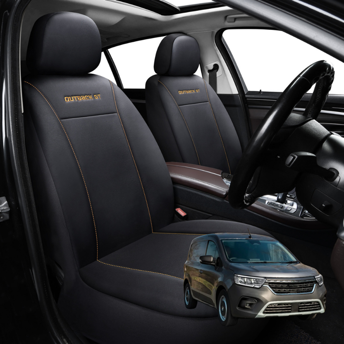 Car Seat Cover for Renault KANGOO 2021 - Current X61 Facelift - Black-Front Only