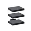 Takara Seiso Floating Wall Shelves Display Rack (set Of 3) Small 30cm Black