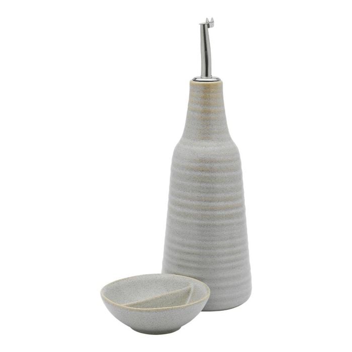Ecology Ottawa Oil Bottle & Salt Dish - Oyster