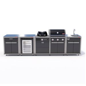 Coleman Revolution Dual Fuel Kitchen/sink Fridge & Storage Modules - Black Gloss