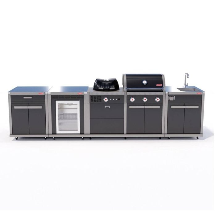 Coleman Revolution Dual Fuel Kitchen/sink Fridge & Storage Modules - Black Gloss
