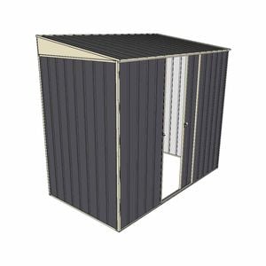 Build-A-Shed 1.2 x 2.3 x 2.0m Skillion Single Sliding Side Door Shed - Grey