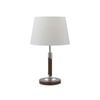 Telbix Belmore Contemporary Table Desk Lamp Light Metal Fabric Walnut White