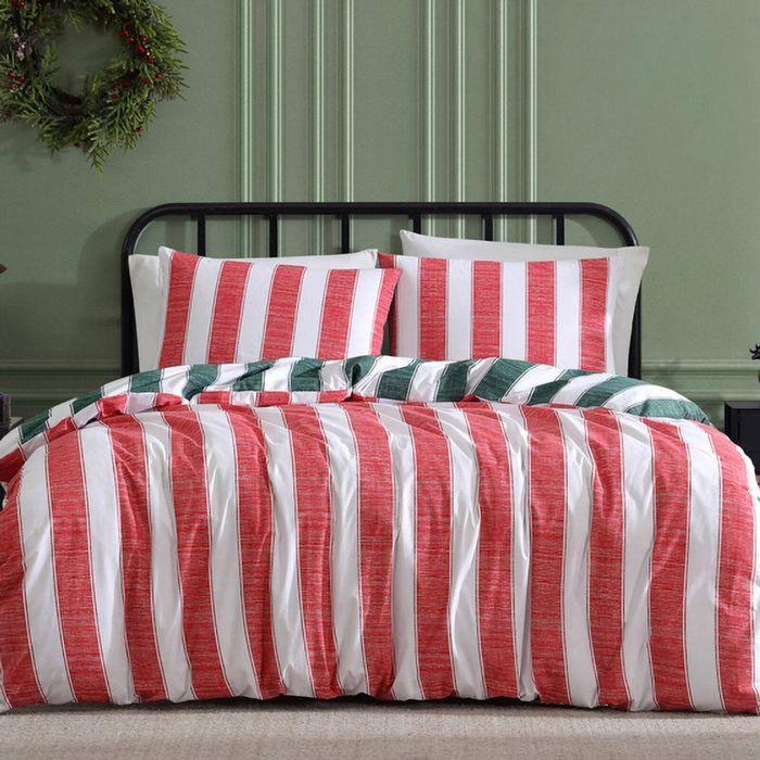 Ardor Candy Stripe Quilt Cover Set Multi - Queen