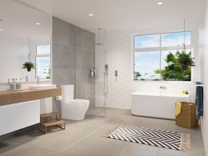 bathroom with shower bath and toilet