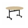 Olg Agile Flip Table Black Frame New Oak Ravine Top 1200mm Diameter