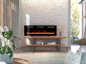electric fireplace in modern living room