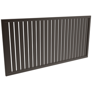 ProtectorAl 1001 - 2000 x 300 - 1000mm Black SatinVertical 18mm Gap Aluminium Welded Slat Panel - Black