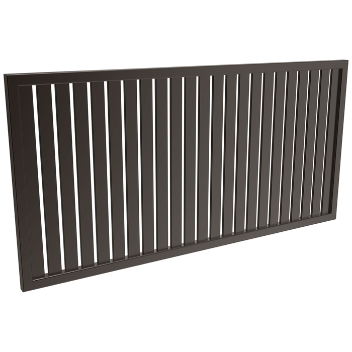 ProtectorAl 1001 - 2000 x 300 - 1000mm Black SatinVertical 18mm Gap Aluminium Welded Slat Panel - Black
