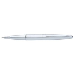 Cross Atx Pure Chrome Fine Fountain Pen Office/school Writing Stationery Silver