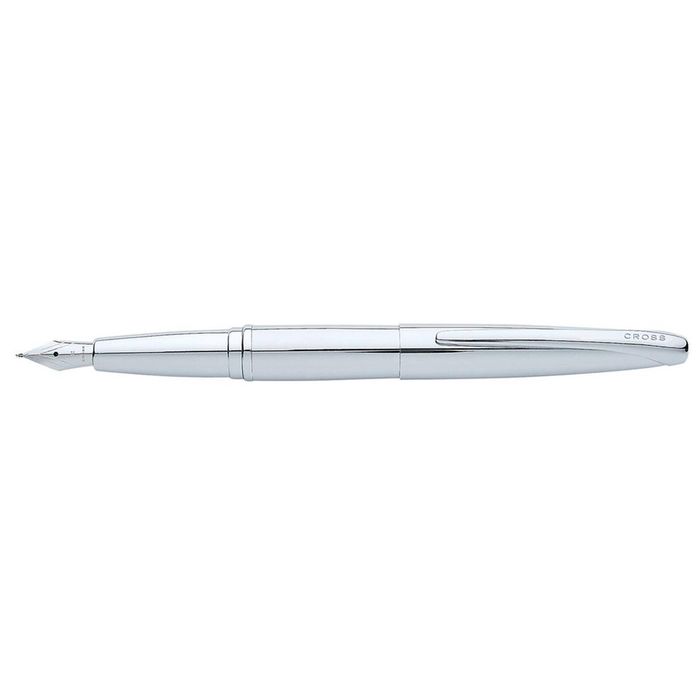 Cross Atx Pure Chrome Fine Fountain Pen Office/school Writing Stationery Silver