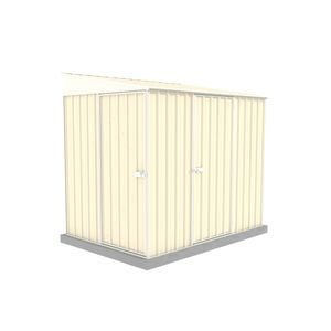 Absco Sheds 1.52 x 2.26 x 2.06m Classic Cream Narrow Double Door Garden Shed