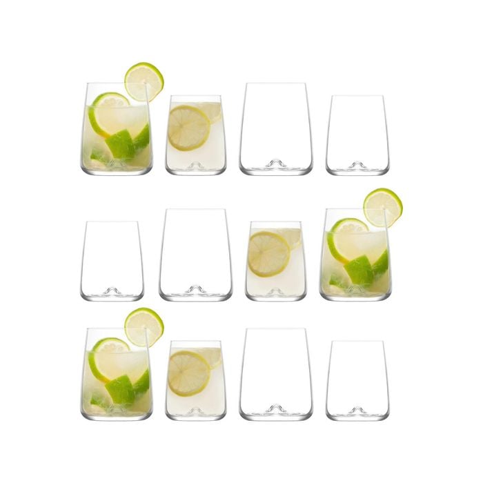 LAV 12pc Terra Glassware Set - Clear
