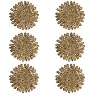6PK LVD Placemat Natural Decorative Home Kitchen Decor 35x35cm