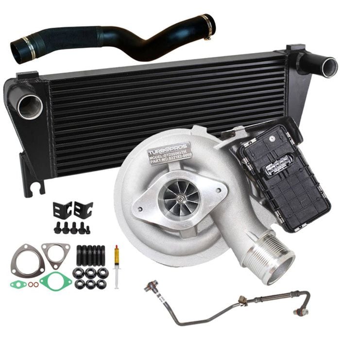 Upgrade Billet Turbo Charger With 70mm Intercooler & Hose And Genuine Oil Feed Pipe For Mazda BT50 3.2L 2015 Onwards