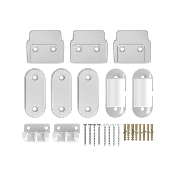 Perma Child Safety 1.4m Wide White Retractable Baby Gate Wall Mounting Set
