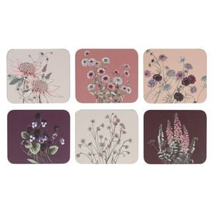 Ashdene Secret Garden Set of 6 Coasters - Pink