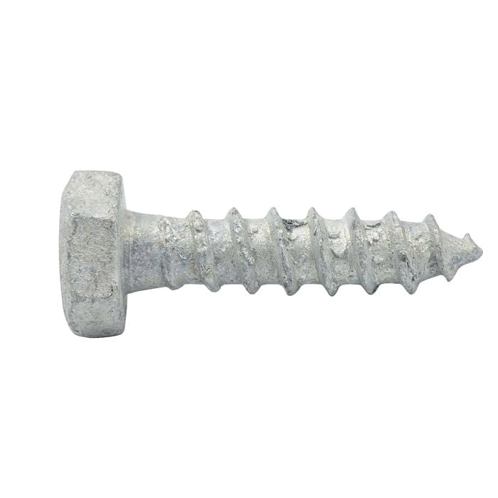 Zenith M6 x 25mm Hot Dipped Galvanised Coach Screw - Each