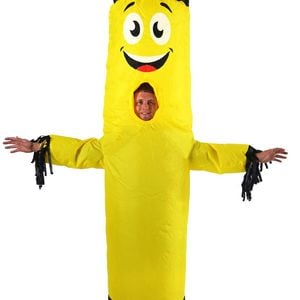 Inflatable Funny Yellow Tubeman Adults Costume - One Size