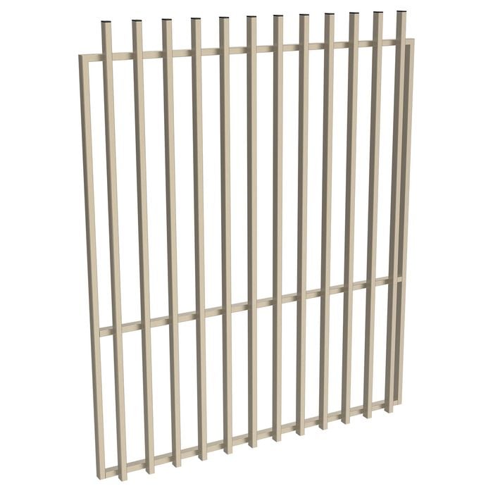 ProtectorAl 1201-1500W x 1800H Paperbark Aluminium Batten Garden Gate